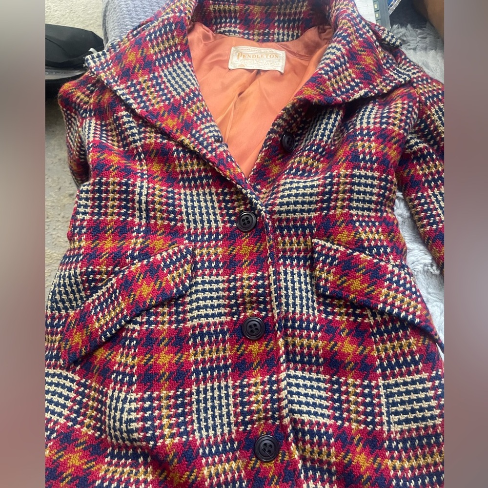 COPY - Plaid Pendleton coat. Wool